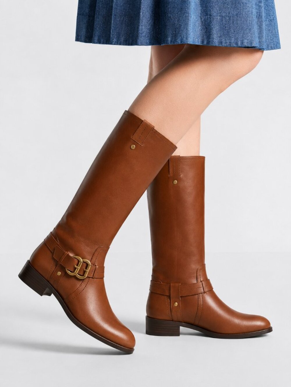Christian Dior Amazone Calf Leather Equestrian Boots